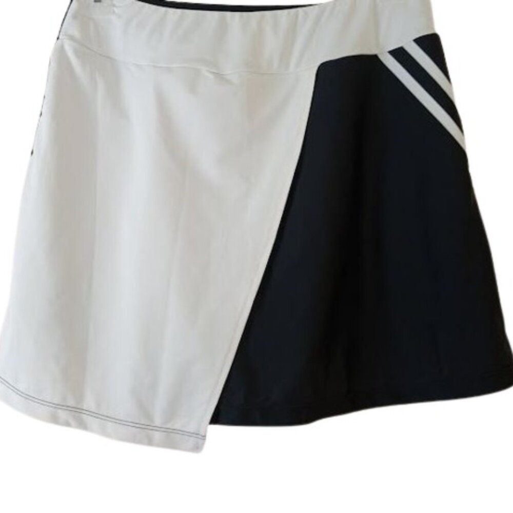 Beroy Womens Active Mini Skort Black White Moisture Wicking Stretch XL New